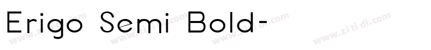 Erigo Semi Bold字体转换